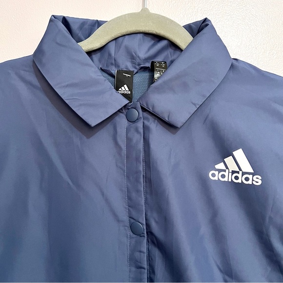 NWT Adidas Originals White 3-Stripes Coaches Jacket in Dual Blue Tones MSRP$65💙 - Picture 5 of 16